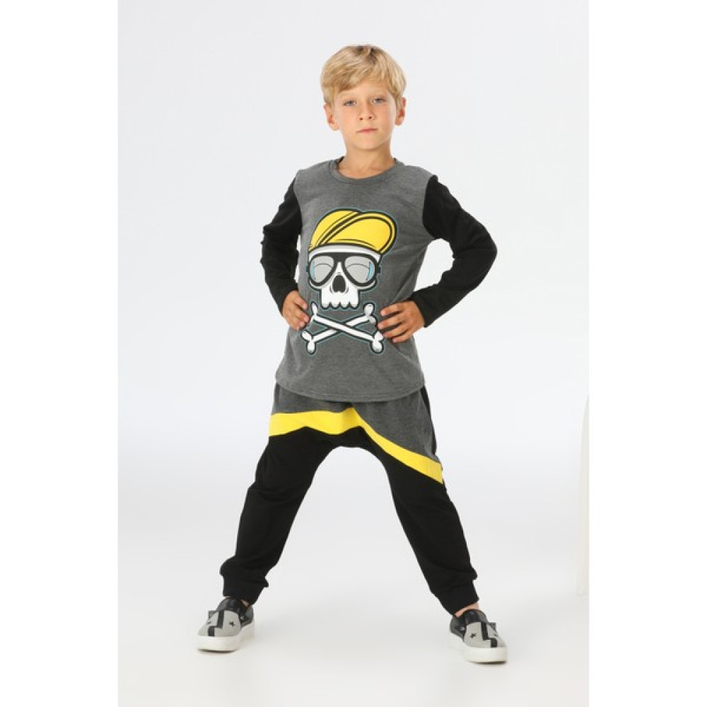 Zenokido Skull Mode Pantolon+T-Shirt Erkek Çocuk Takım Erkek Çocuk Giyim Takımı Fiyatı