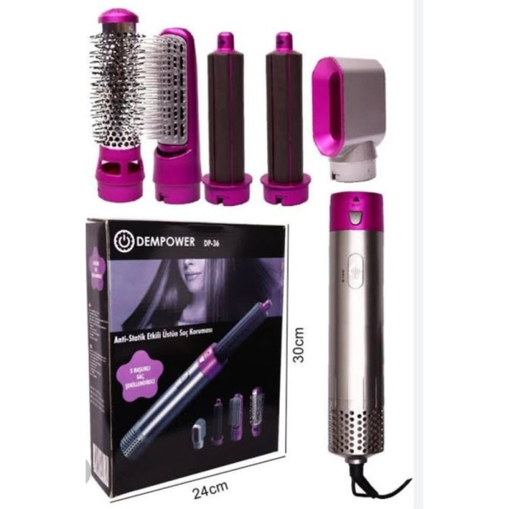 Zens Shop Profesyonel 5 Başlıklı Saç Şekillendirici Seti - Gri Saç Şekillendiriciler Fiyatı