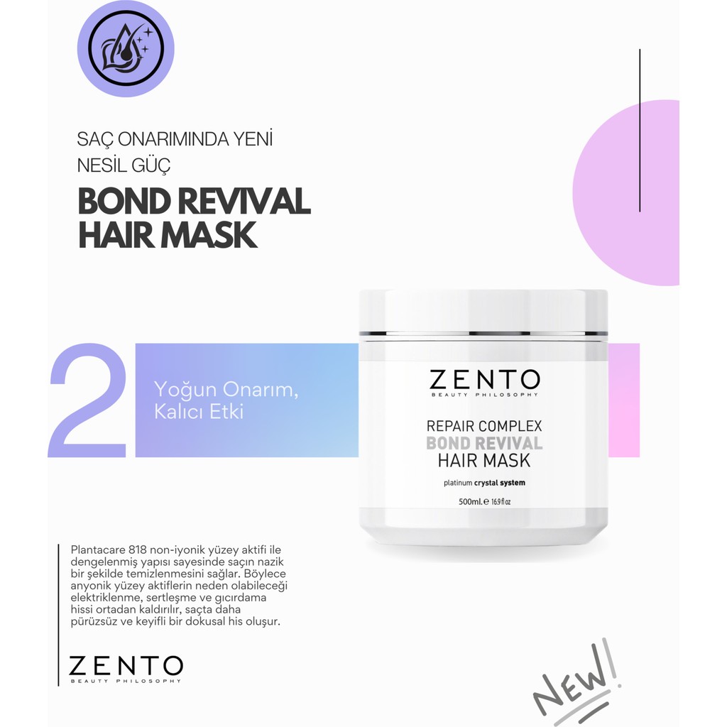 Zento Repaır Complex Bond Revıval Haır Mask 500 ml Saç Bakım Maskeleri & Serumlar & Spreyler Fiyatı