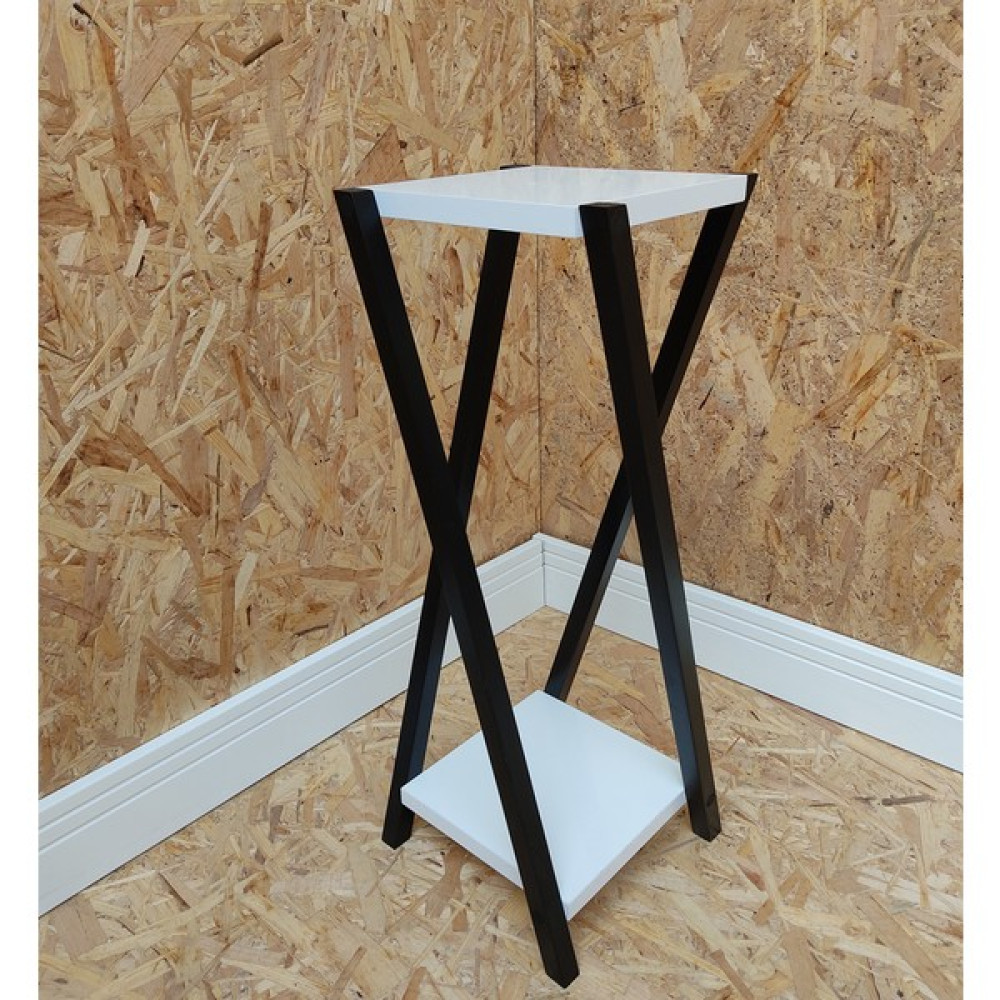 Zeo Wood Design Dekoratif Sehpa Çiçeklik - Beyaz Yan Sehpa Fiyatı