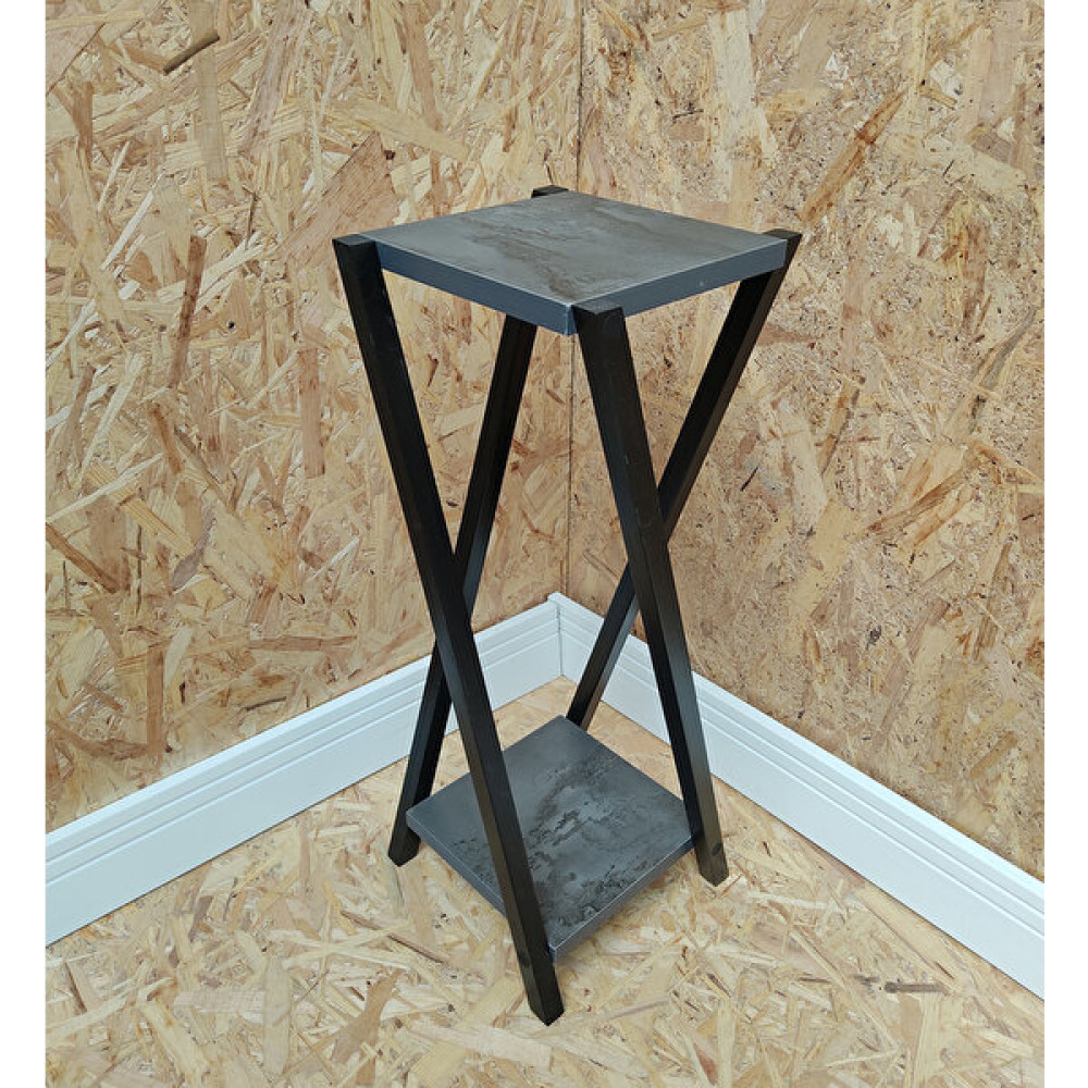 Zeo Wood Design Dekoratif Sehpa Çiçeklik - Gri Yan Sehpa Fiyatı