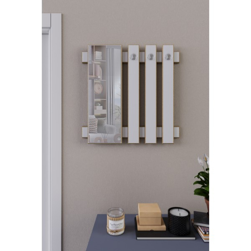 Zeo Wood Design Mdflam Aynalı Askılık Portmanto Fiyatı