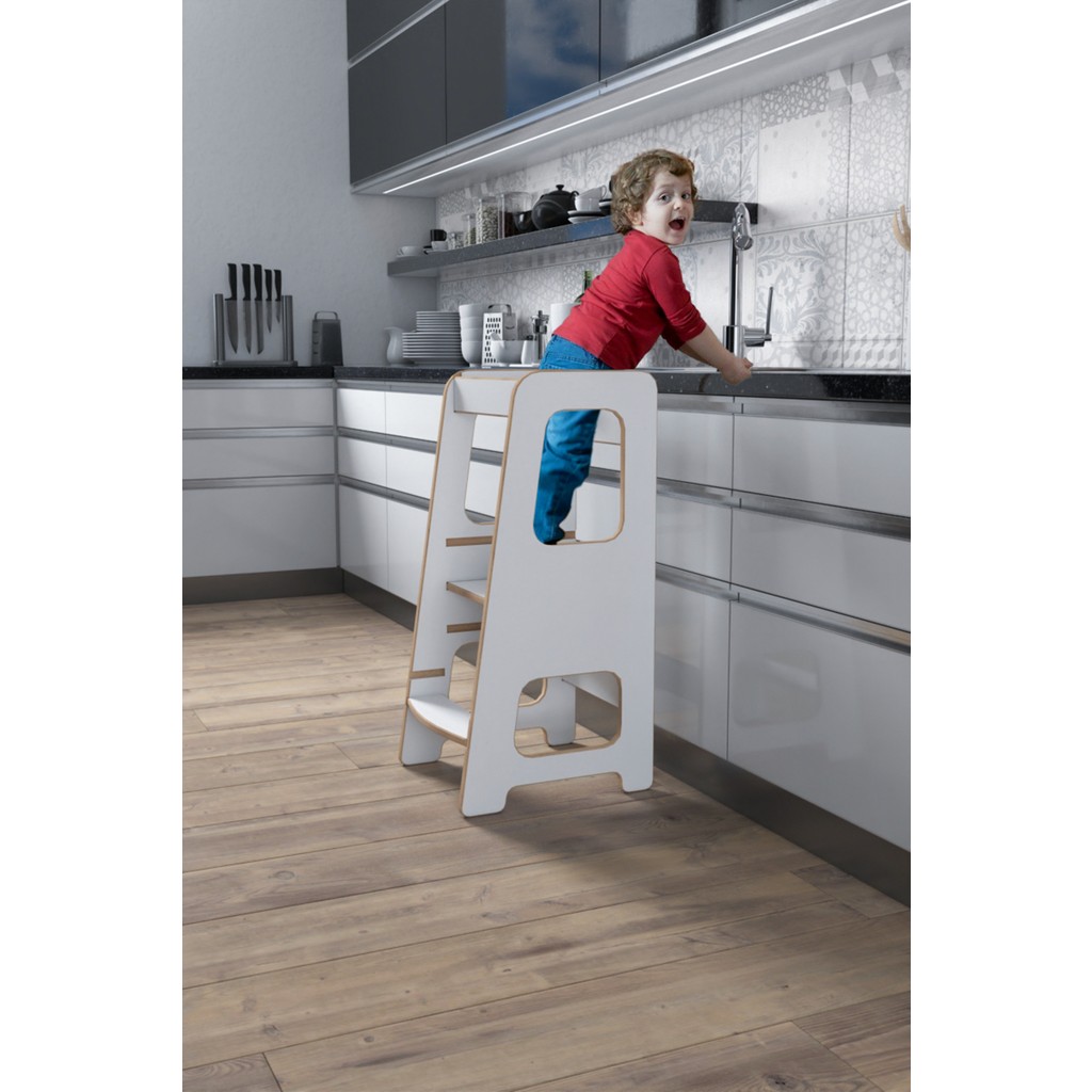 Zeo Wood Design Öğrenme Kulesi - Beyaz Diğer Fiyatı