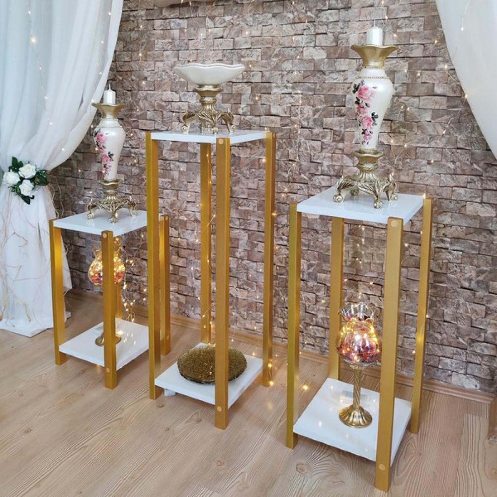 Zeo Wood Design Üçlü Dekoratif Çiçeklik/sehpa Yan Sehpa Fiyatı