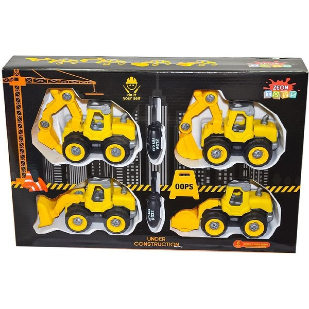 ZEON ZN-3210 4lü Sök Tak Iş Makineleri - Zeon Oyun Seti Fiyatı