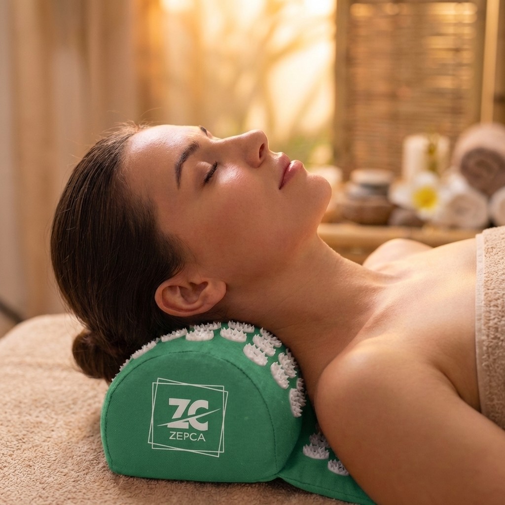 Zepca Sırt ve Boyun Ağrısı Için Dikenli Çivimat Masaj Minderi | Akupunktur Yoga Pilates Mat Yastıklı Set - Yeşil Yastık Kılıfı Fiyatı