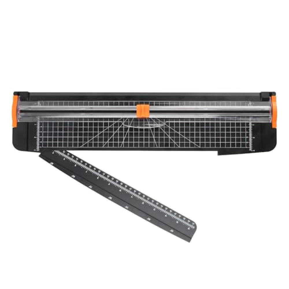 ZEQUAN Paper Cutter 18 inch, 18" Cut Length Large Paper Trimmer Slider for Craft Scrapbooking Cardstock, 1pcs Blade