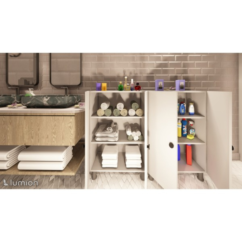 Zerka Concept Atlas Çok Amaçlı Mutfak Banyo Ayakkabılık Dolabı 137 cm - Beyaz Ayakkabılık Fiyatı