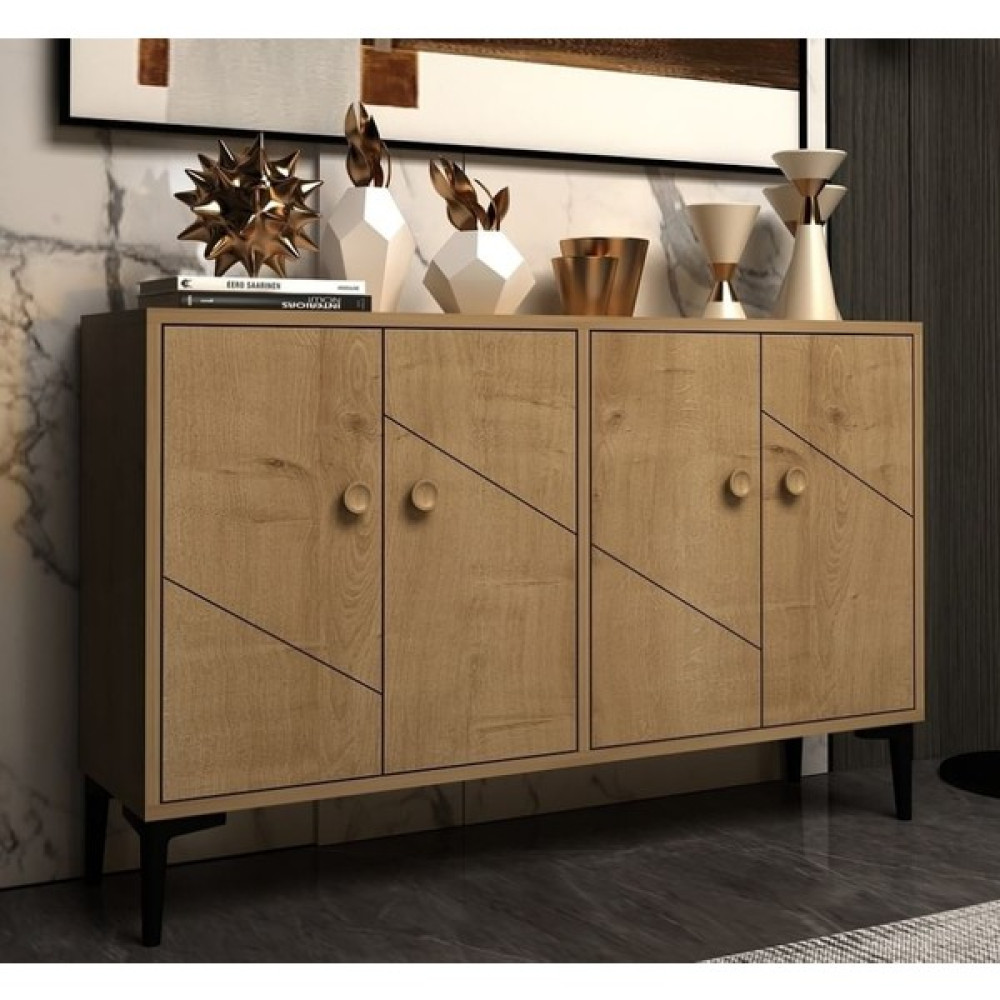 Zerka Concept Bell Konsol Tv Sehpası - 120x30x75 - Meşe Konsol Mobilya Fiyatı