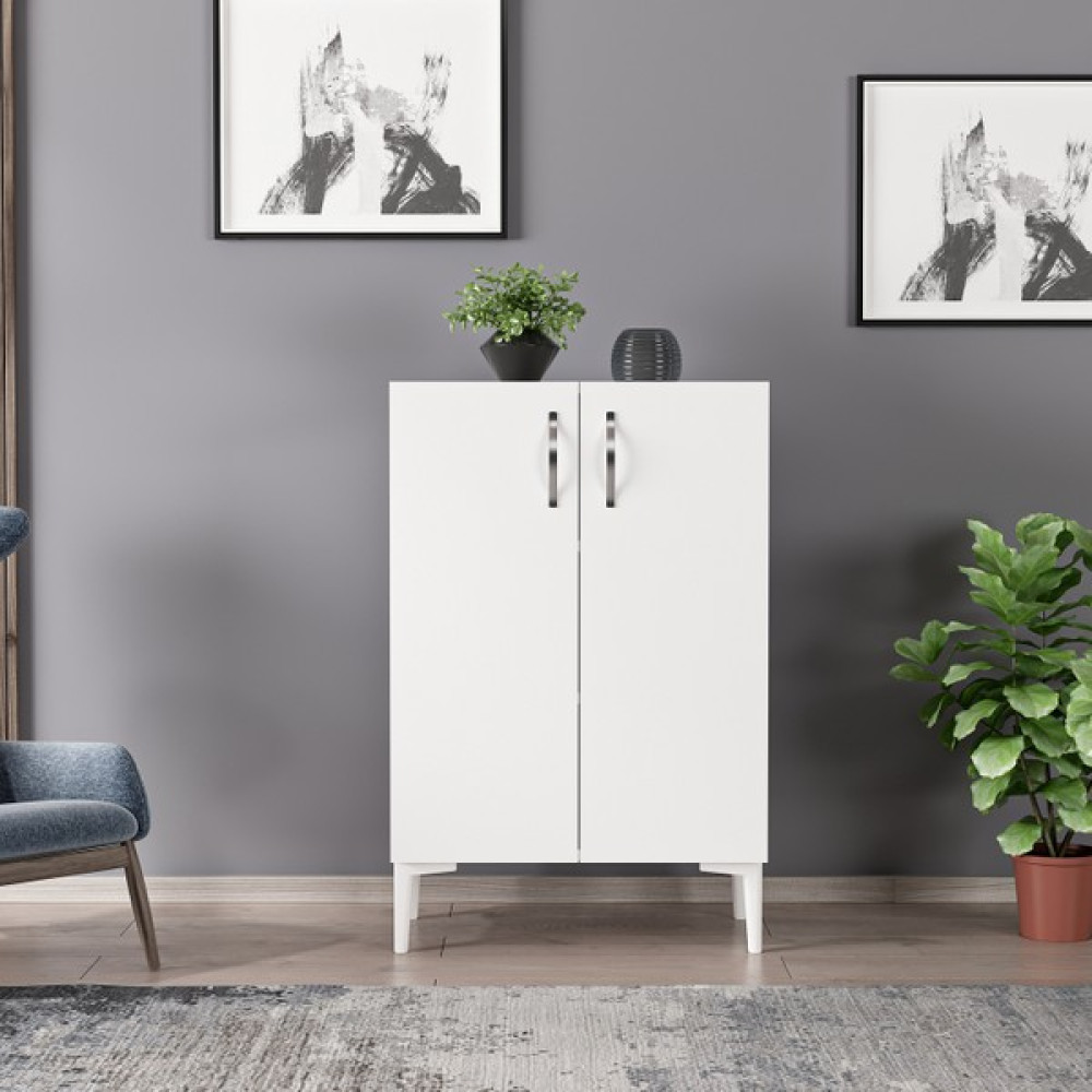 Zerka Concept Biray Çok Amaçlı Dolap Mutfak Banyo Dolabı - Ayakkabılık Beyaz Gardrop & Dolap Fiyatı
