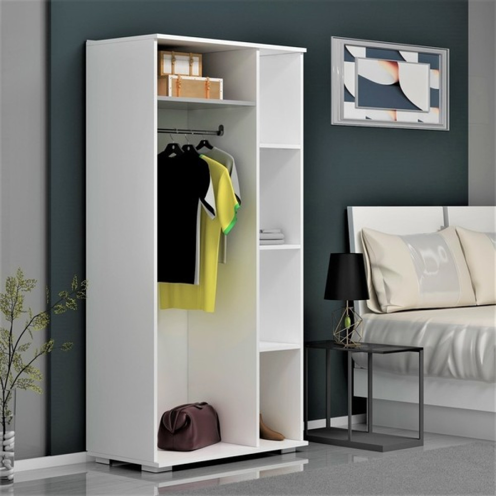 Zerka Concept Elit Üç Kapaklı Dolap Gardırop Beyaz 90 cm Gardrop & Dolap Fiyatı
