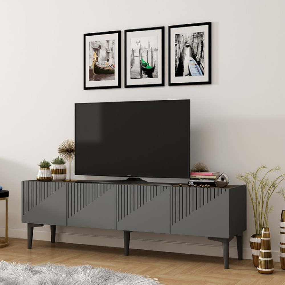 Zerka Concept Erva Tv Ünitesi Tv Sehpası Antrasit-Ceviz - Antrasit - Ceviz Tv Ünitesi / Sehpası Fiyatı