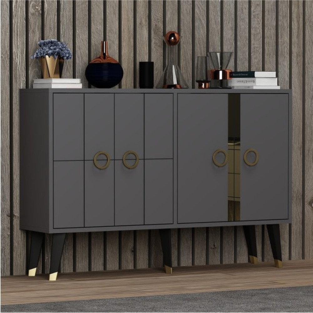 Zerka Concept Lyon Konsol Tv Sehpası Tv Ünitesi Modern Tasarım-Antrasit Konsol Mobilya Fiyatı