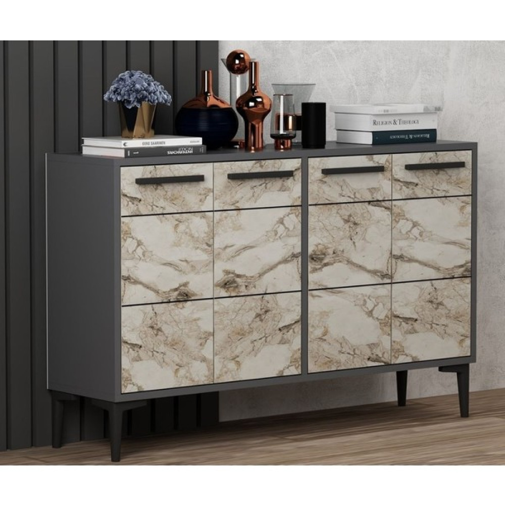 Zerka Concept Marden Konsol Tv Sehpası - 120 x 30 x 75 cm - Antrasit Konsol Mobilya Fiyatı