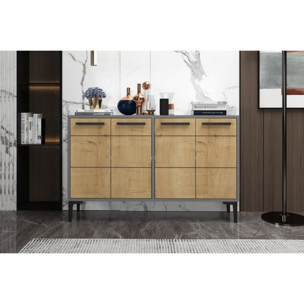 Zerka Concept Marden Konsol Tv Sehpası Tv Ünitesi Antrasit Meşe Tv Ünitesi / Sehpası Fiyatı