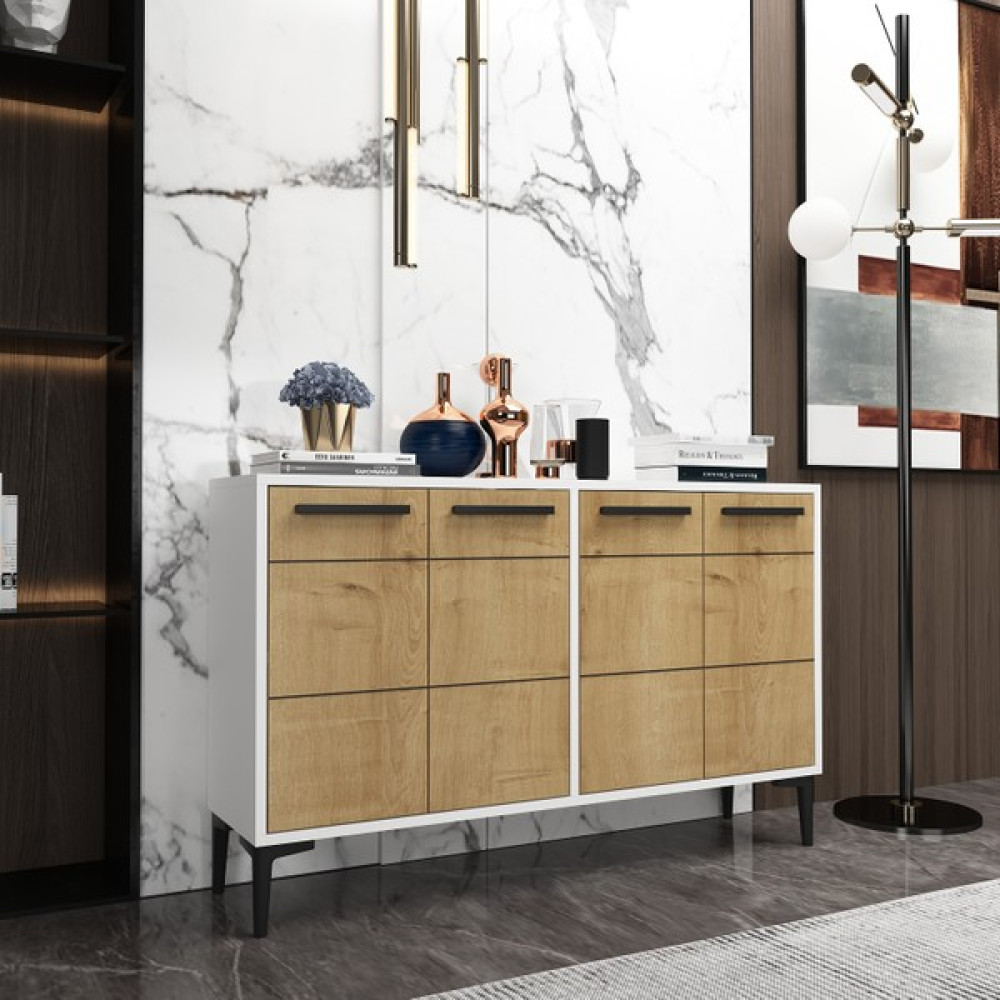 Zerka Concept Marden Konsol Tv Sehpası Tv Ünitesi Beyaz Meşe - Beyaz - Meşe Tv Ünitesi / Sehpası Fiyatı