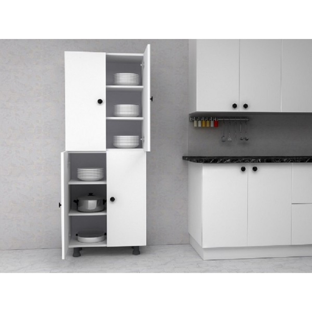 Zerka Concept Mobilya Home 6 Raflı Çok Amaçlı Dolap - Beyaz Gardrop & Dolap Fiyatı