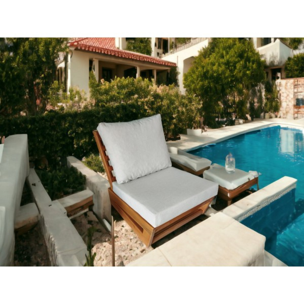 Zerka Concept Nepal Bahçe Balkon Masif Çam Ahşap Koltuk - 1 Adet Tekli Koltuk Krem Bahçe Koltuğu Fiyatı