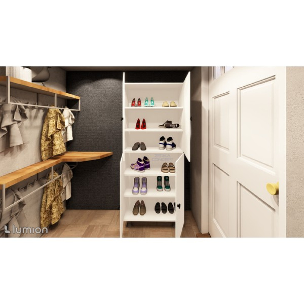 Zerka Concept Panta Mdf 6 Raflı Çok Amaçlı Mutfak Banyo Ayakkabılık Dolap 50 cm - Beyaz Banyo Dolabı / Mobilyası Fiyatı