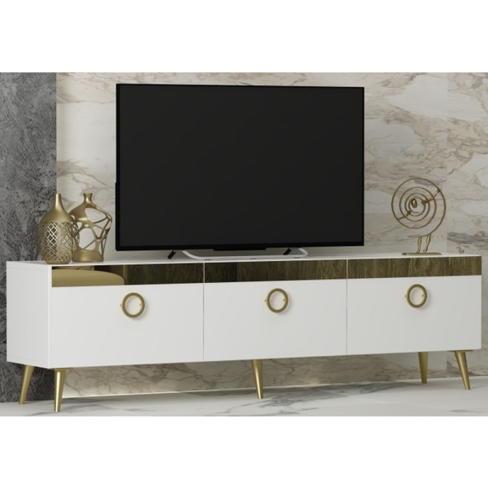 Zerka Concept Victoria Tv Sehpası Tv Ünitesi 150 cm Modern Tasarım-Beyaz - Beyaz Tv Ünitesi / Sehpası Fiyatı