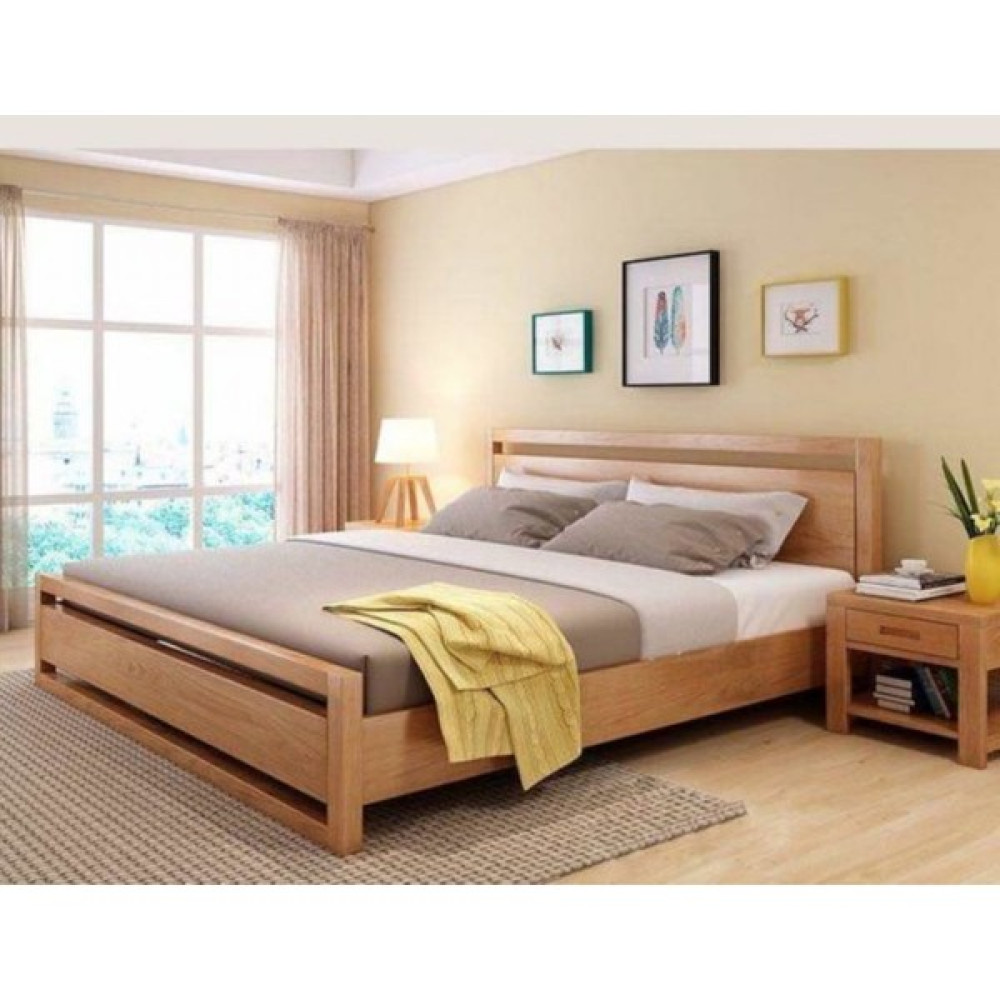 Zerka Concept Vlora Ithal Çam Masif Ahşap Başlıklı Karyola 160 x 200 - 160 x 200 cm - Naturel Karyola Fiyatı