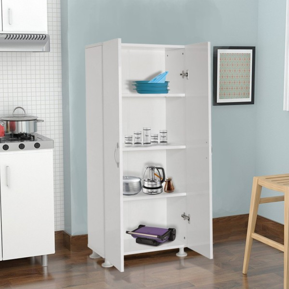 Zerka Lale Çok Amaçlı Banyo Mutfak Kiler Dolabı Tamamı Mdf - 123 x 32 cm - Beyaz Konsol Mobilya Fiyatı