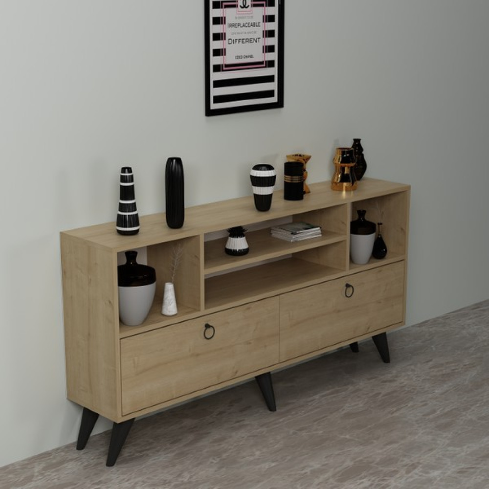 Zerka Leon Konsol Tv Sehpası 150 cm Meşe Konsol Mobilya Fiyatı