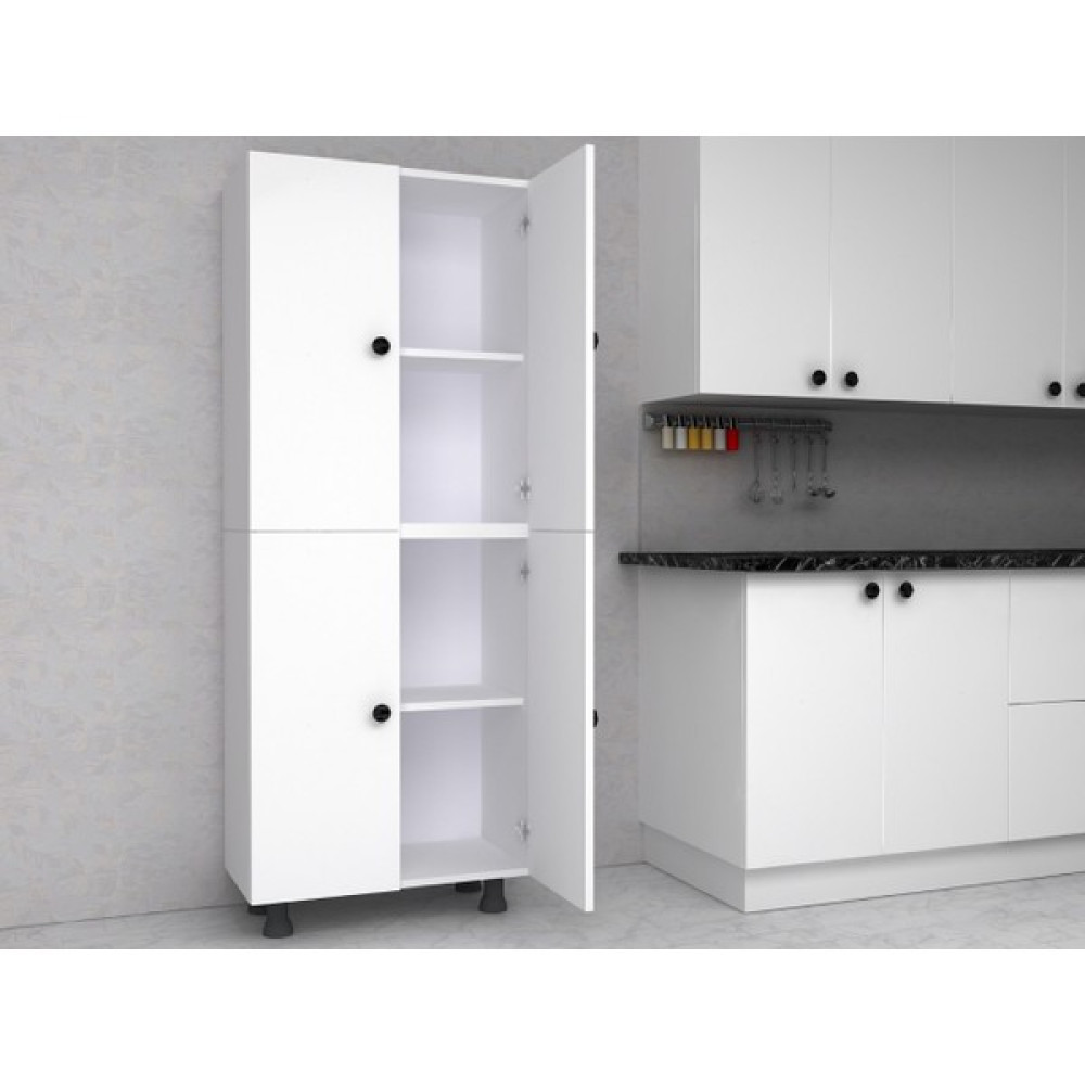 Zerka Mobilyahome 5 Raflı Çok Amaçlı Dolap %100 Mdf - Beyaz - 50 x 172 x 32 cm Mutfak Dolabı / Mobilyası Fiyatı