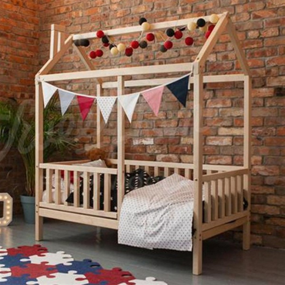 Zerka Tomurcuk Montessori Çocuk Yatak Ahşap Karyola Bebek Beşik - 100 x 200 cm - Meşe Karyola Fiyatı