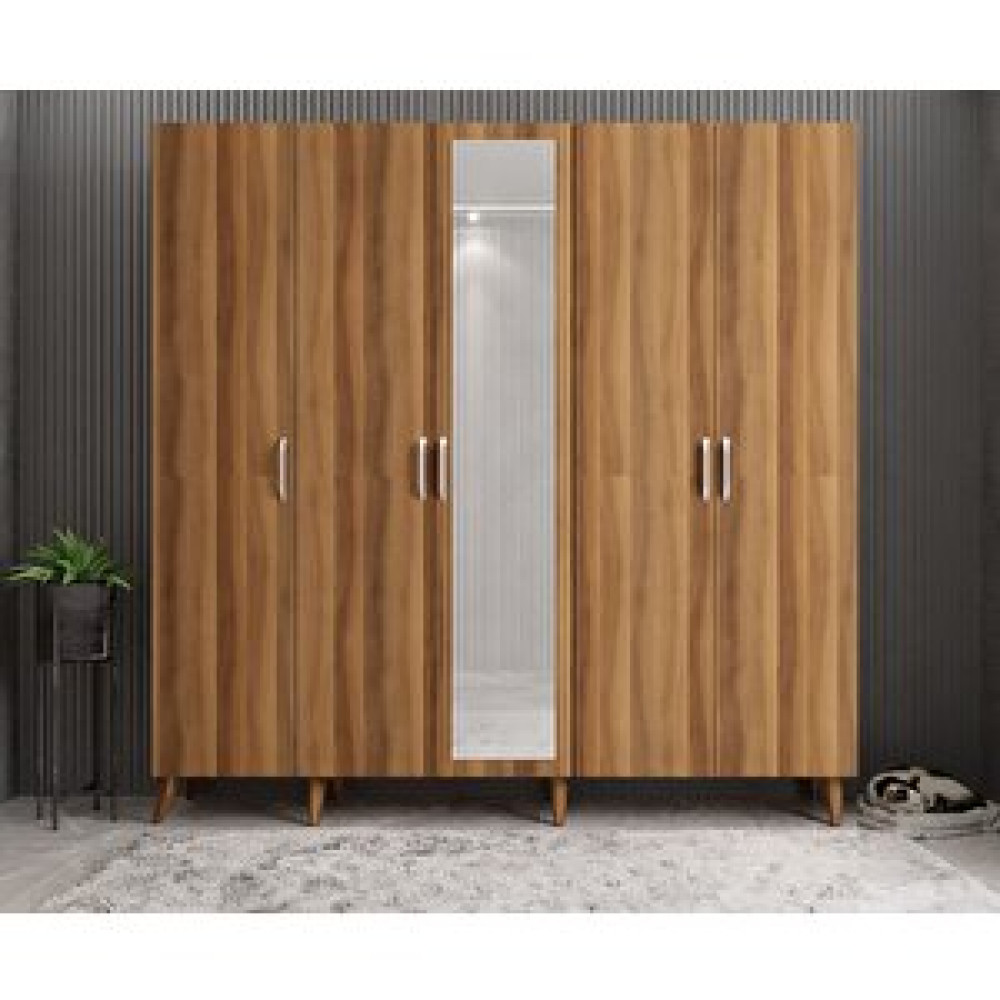 ZerkaConcept Açelya Portmanto Vestiyer Ceviz - 200cm M12 Portmanto Fiyatı