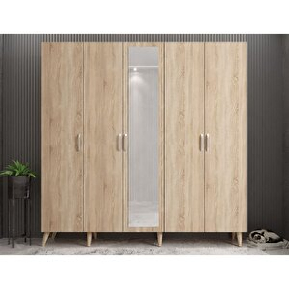 ZerkaConcept Açelya Portmanto Vestiyer Meşe - 175cm M12 Portmanto Fiyatı