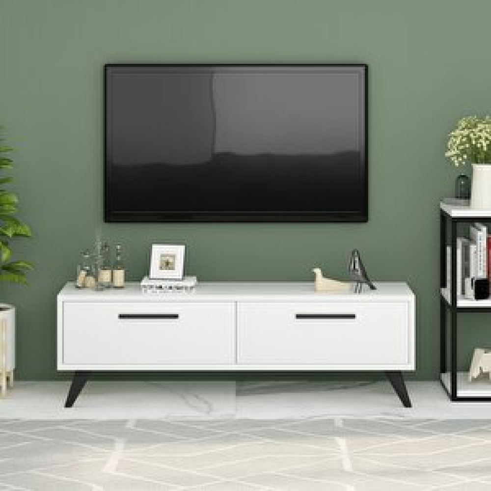 ZerkaConcept Active İki Kapaklı Tv Sehpası Tv Ünitesi Beyaz 120 Cm Tv Ünitesi / Sehpası Fiyatı