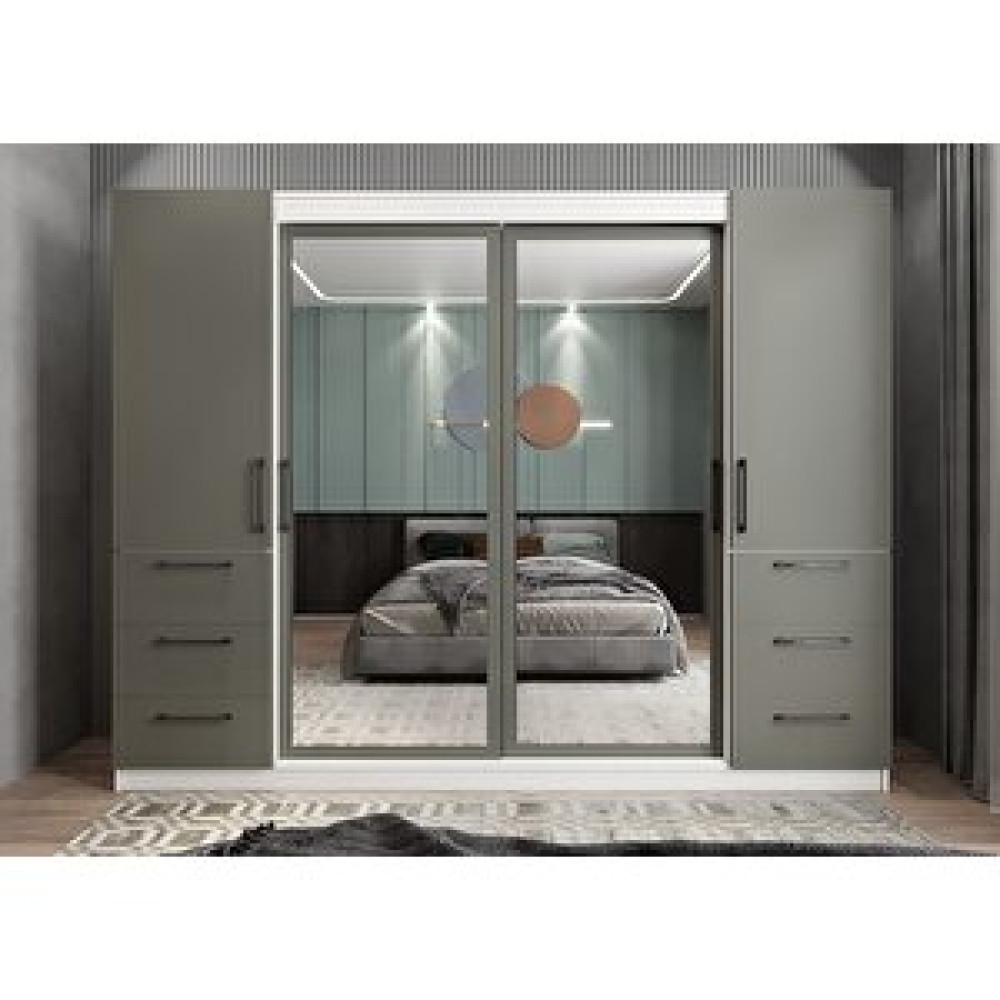 ZerkaConcept Bella Sürgü Kapaklı Dolap Gardırop Bf 240cm Gardrop & Dolap Fiyatı