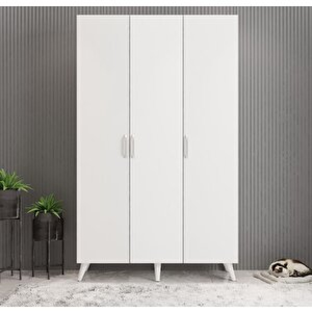 ZerkaConcept Duke 3 Kapaklı Ayakkabılık Beyaz 120 Cm M1 Montaj Dahil Ayakkabı Saklama Kutusu Fiyatı