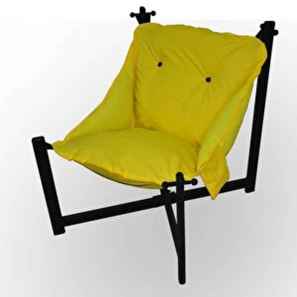 ZerkaConcept Elegance Minderli Asma Bahçe Balkon Teras Koltuğu Sarı Sarı Bahçe Koltuğu Fiyatı
