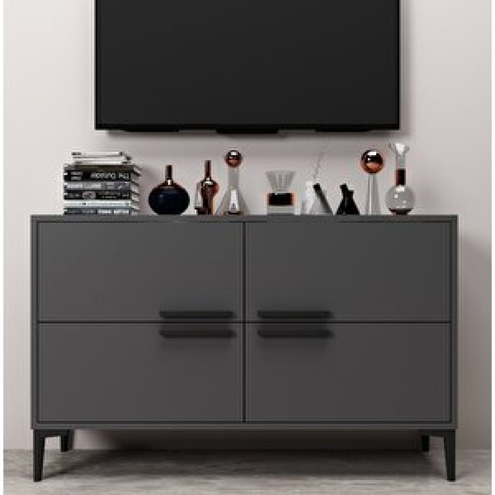 ZerkaConcept Lorena Konsol Tv Sehpası Tv Ünitesi Antrasit Konsol Mobilya Fiyatı