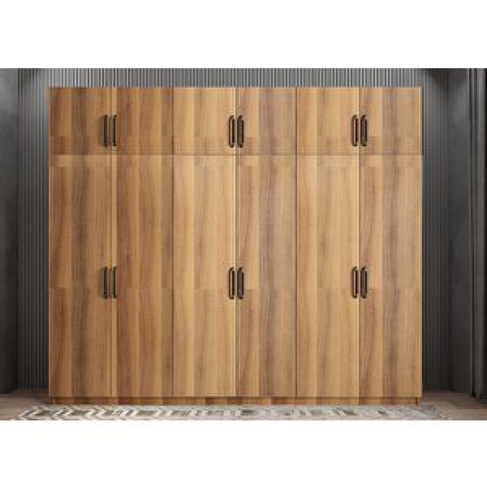 ZerkaConcept Ostin 12 Kapaklı Gardırop Dolap Ceviz 208 Cm Montaj Dahil Gardrop & Dolap Fiyatı