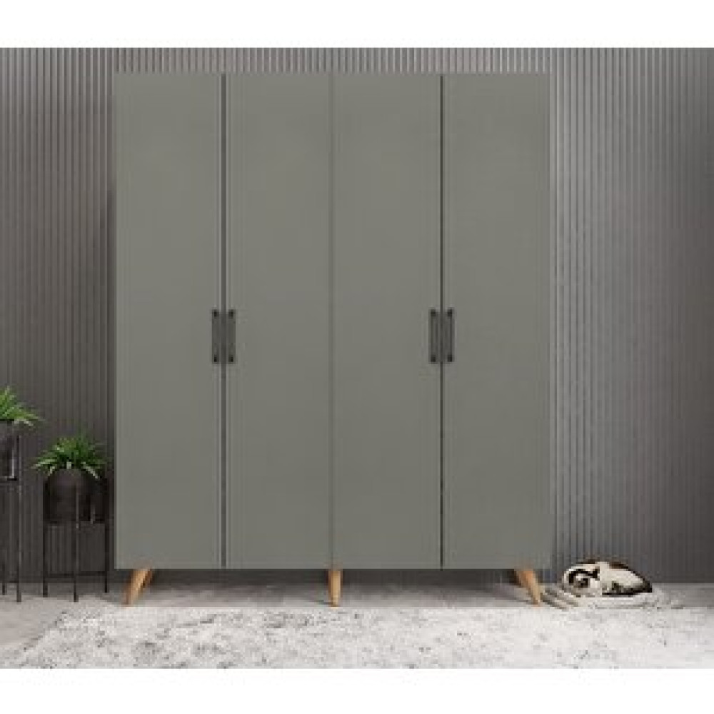 ZerkaConcept Sedef Portmanto Vestiyer Ayakkabılık Çam Füme 160 Cm Montaj Dahil Portmanto Fiyatı