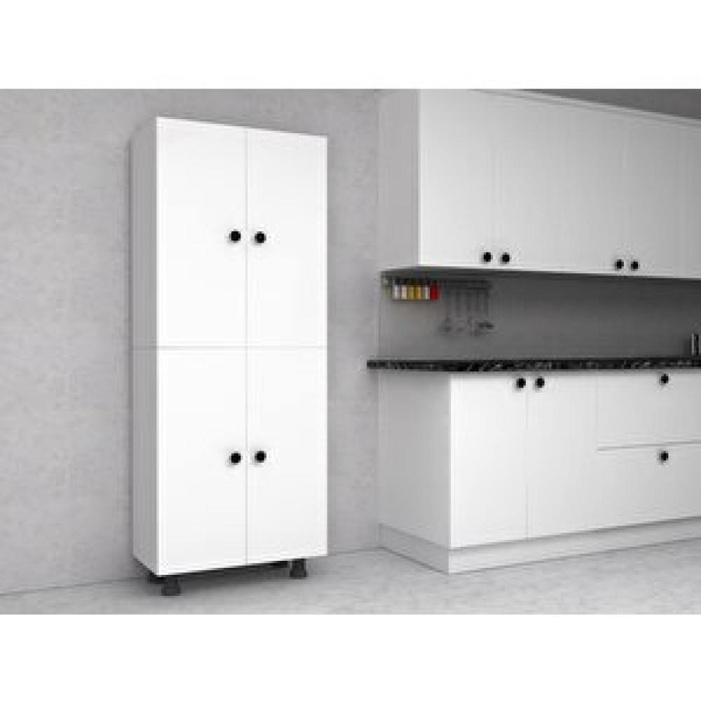 ZerkaConcept Tamamı Mdf 6 Raflı Çok Amaçlı Mutfak Banyo Ayakkabılık Dolabı Beyaz 60 Cm Mutfak Dolabı / Mobilyası Fiyatı