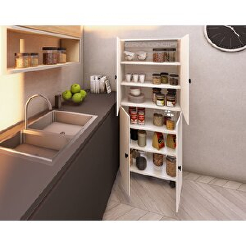 ZerkaConcept Venüs Tamamı Mdf 6 Raflı Çok Amaçlı Mutfak Banyo Ayakkabılık Dolabı 60 Cm Mutfak Dolabı / Mobilyası Fiyatı