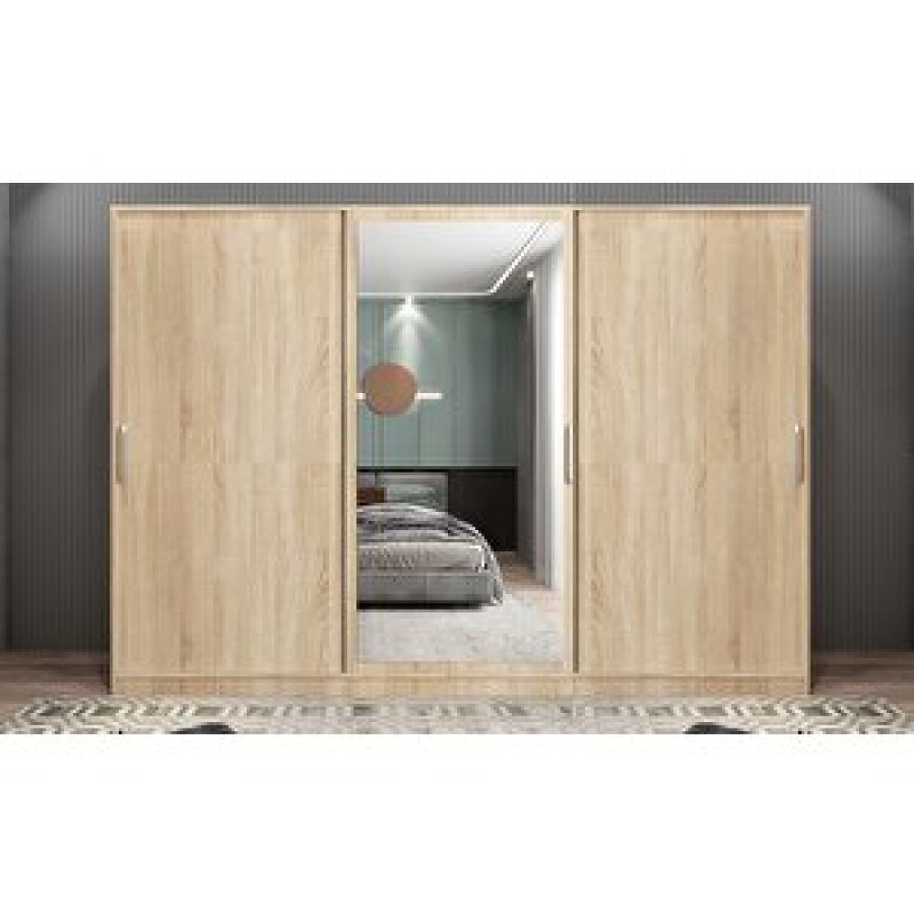 ZerkaConcept Vino Sürgü Kapaklı Dolap Gardırop Meşe 240 Cm Montaj Dahil Gardrop & Dolap Fiyatı