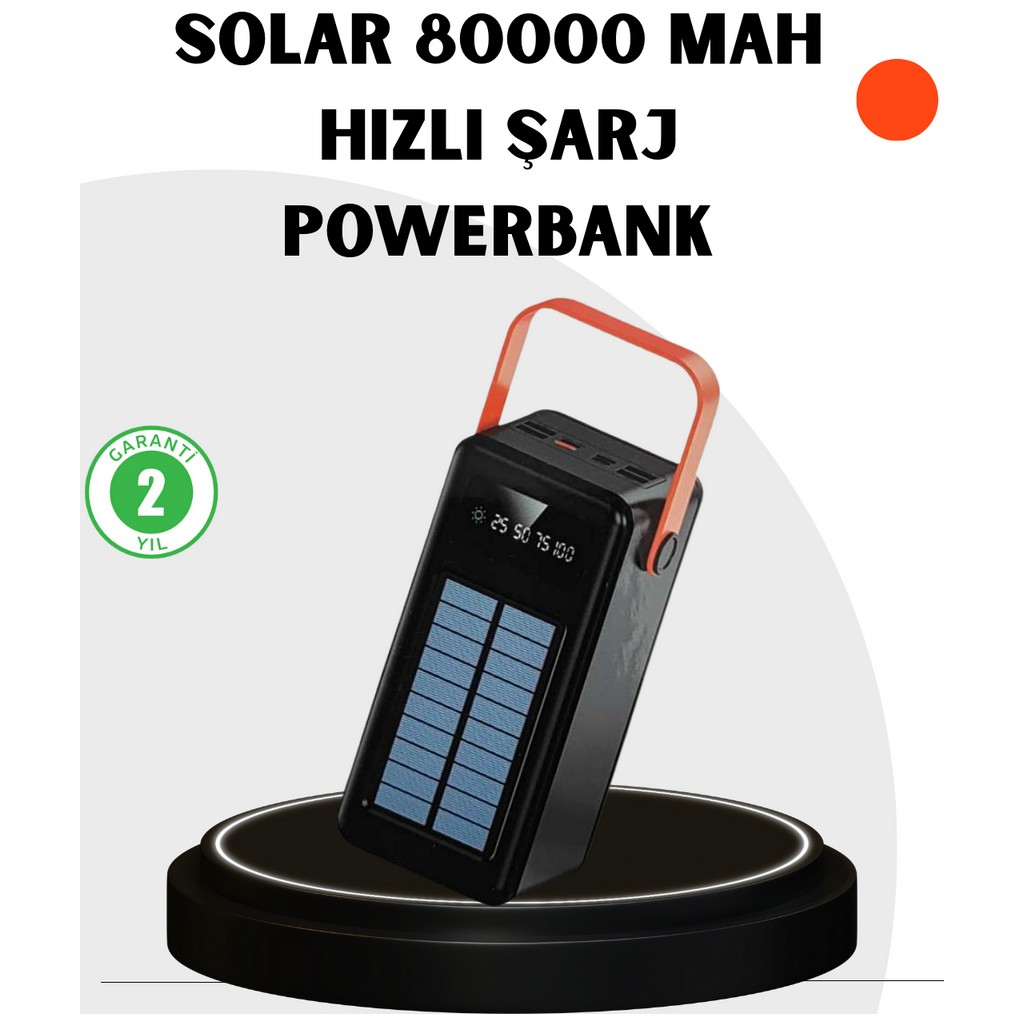 Zero Land Drnds Powerbank Hızlı Şarj Solar Güneş Enerjili Çok Girişli - Metal Taşınabilir Şarj Cihazı - Powerbank Fiyatı