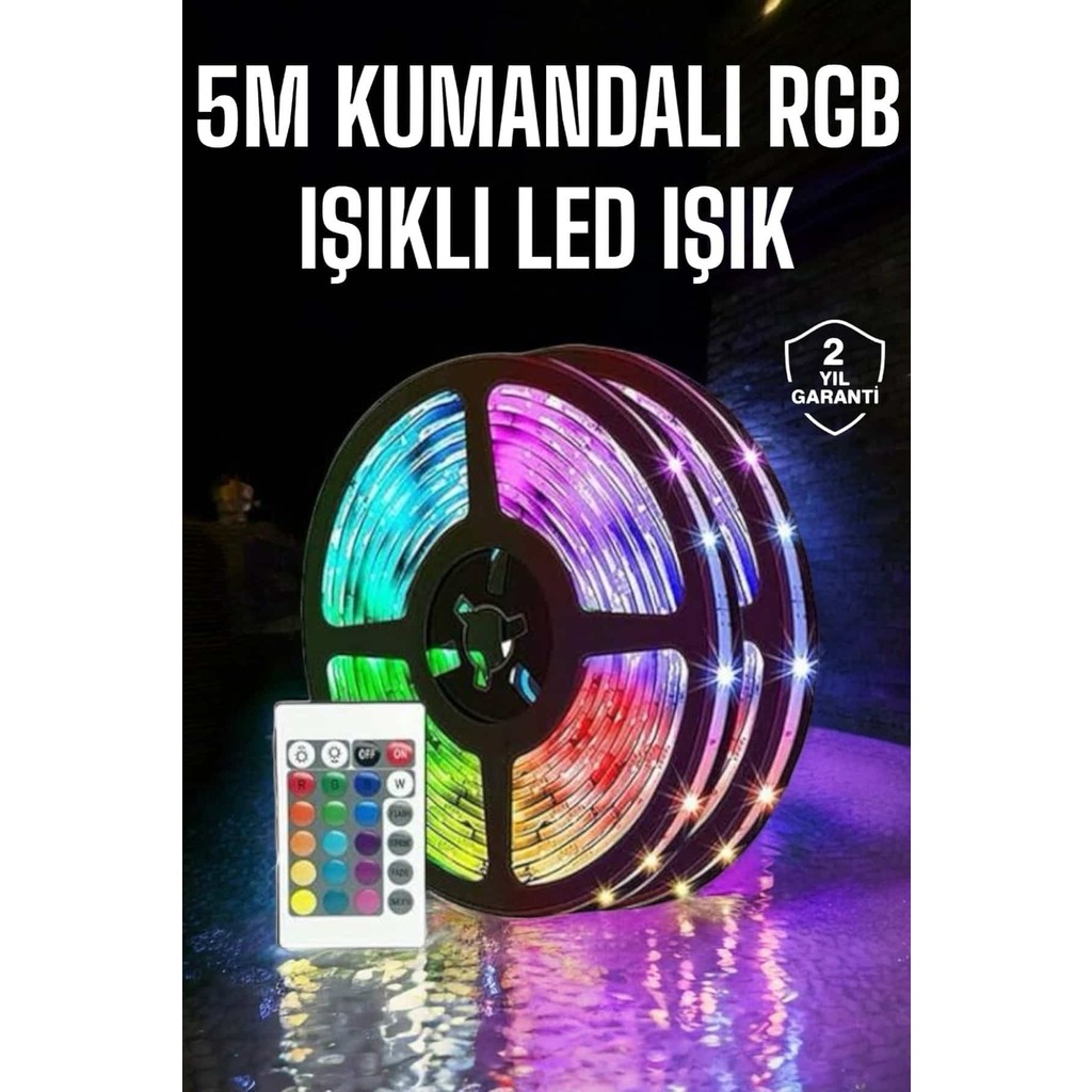 Zero Land Hnrlishp 5 Metre Şerit LED Rgb Işıklı Kumandalı Güç Adaptörü Her Ortama Uygun - Yeşil Laptop Adaptör Fiyatı