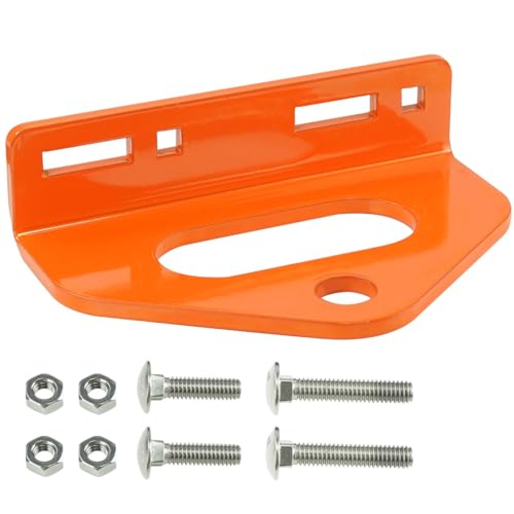 Zero Turn Mower Trailer Tow Hitch 1/4"(6mm) - Heavy Duty Lawn Mower Trailer Hitch 3/4" Hole Center with 2 Types Carriage Bolt Orange