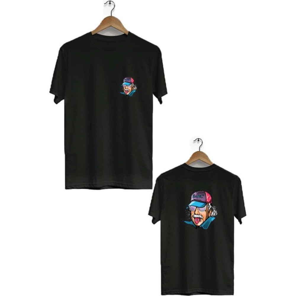 Zeron Tasarım Albert Einstein Ön Arka Baskılı Kısa Kol Bisiklet Yaka T-Shirt BLL303 Erkek T-shirt Fiyatı
