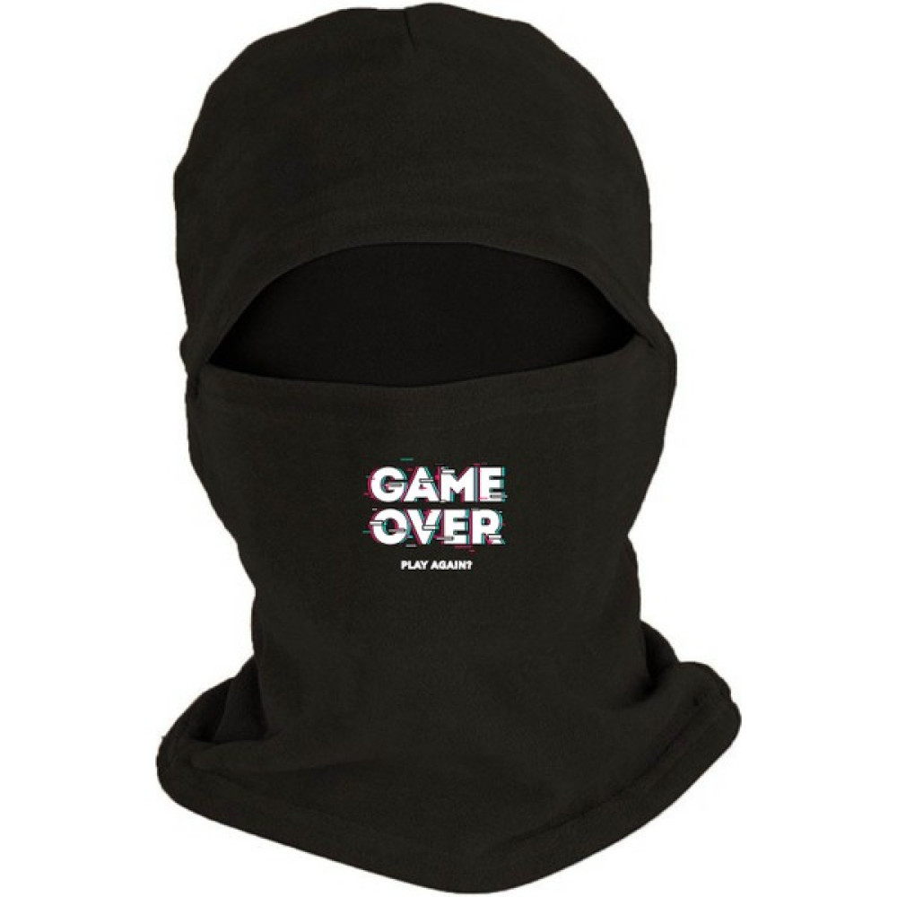 Zeron Tasarım Game Over Baskılı Kışlık Polar Kar Maskesi Siyah BLL1754 Erkek Beresi Fiyatı