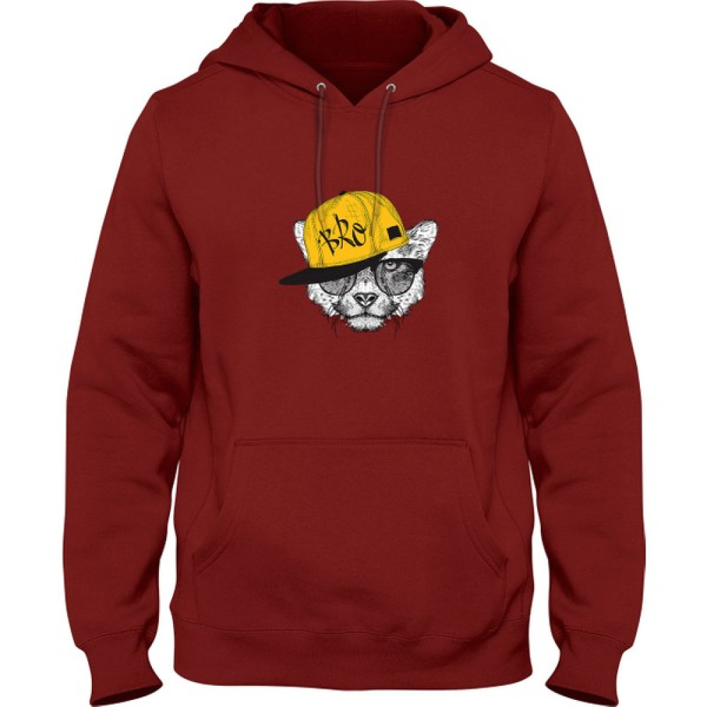 Zeron Tasarım Hiphop Wolf Baskılı Kanguru Cepli Kapşonlu Sweatshirt BLL1589 Erkek Sweatshirt Fiyatı