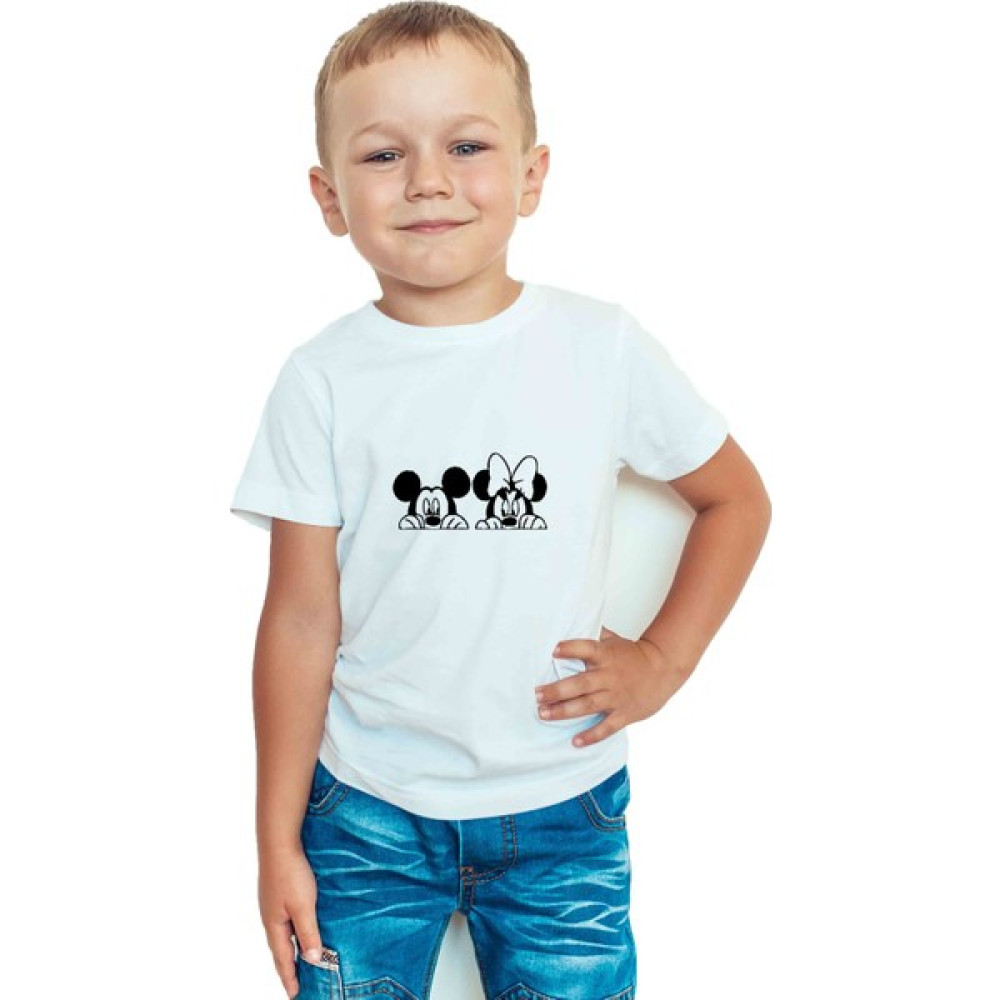Zeron Tasarım Mickey Mouse Baskılı Bisiklet Yaka Çocuk Tişörtü BLL3132 Erkek Çocuk T-shirt Fiyatı