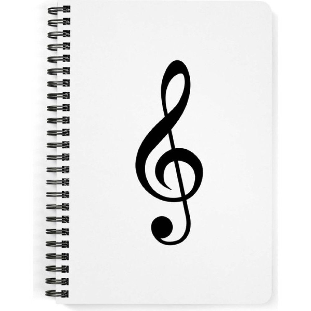 Zeron Tasarım Nota Baskılı Spiralli Ahşap Kapaklı Defter 15X20 cm DFT6369 - Renkli Spiralli Defter Fiyatı