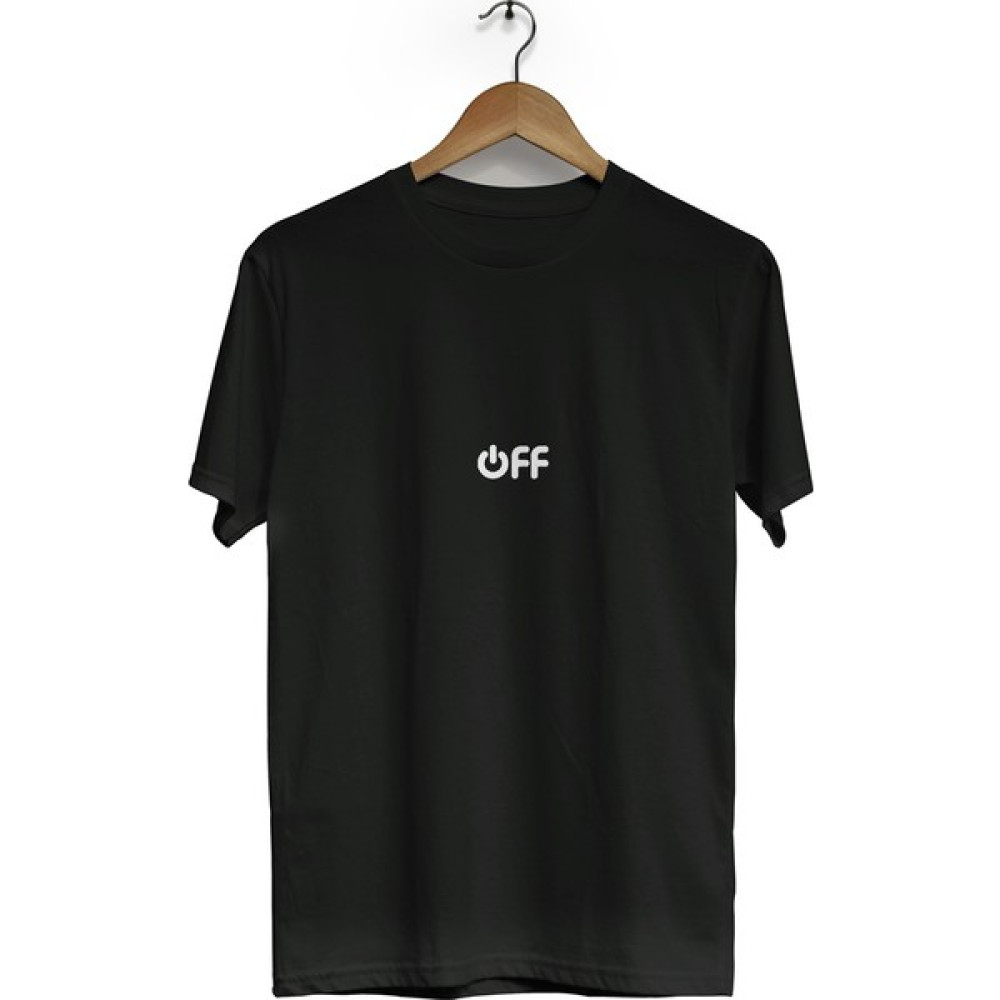 Zeron Tasarım Off Baskılı Kısa Kol Bisiklet Yaka Tişört BLL2943 Erkek T-shirt Fiyatı